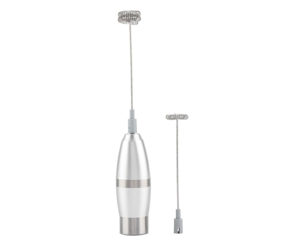 Stainless Steel Handheld Electric Milk Frother, Portable Frother for Cappuccino & Frappe