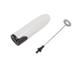 Household Electric Milk Frother, Automatic Handheld Foam Maker, Coffee Stirring Bar, Kitchen Drink Foamer (White/Black)