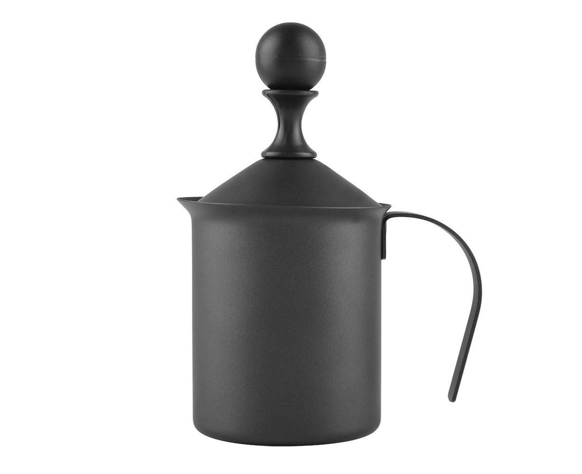 Stainless Steel Manual Double Mesh Milk Frother, Foam Maker for Coffee Decoration (400ml)