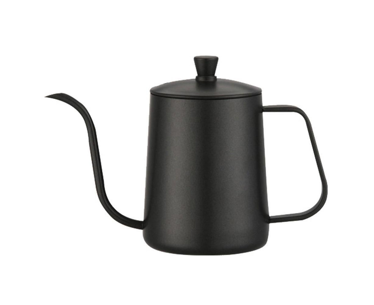 600ml Pour Over Kettle Coffee Maker Stainless Steel Gooseneck Drip Tea Pot Jug-Black 600ML