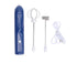 Rechargeable Milk Frother, Handheld Wand with 2 Whisk Attachments, Electric Drink Mixer & Foamer for Coffee & Egg, Blue