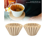 50pcs Disposable Wood Fiber Coffee Filters, Cup Replacement (S)