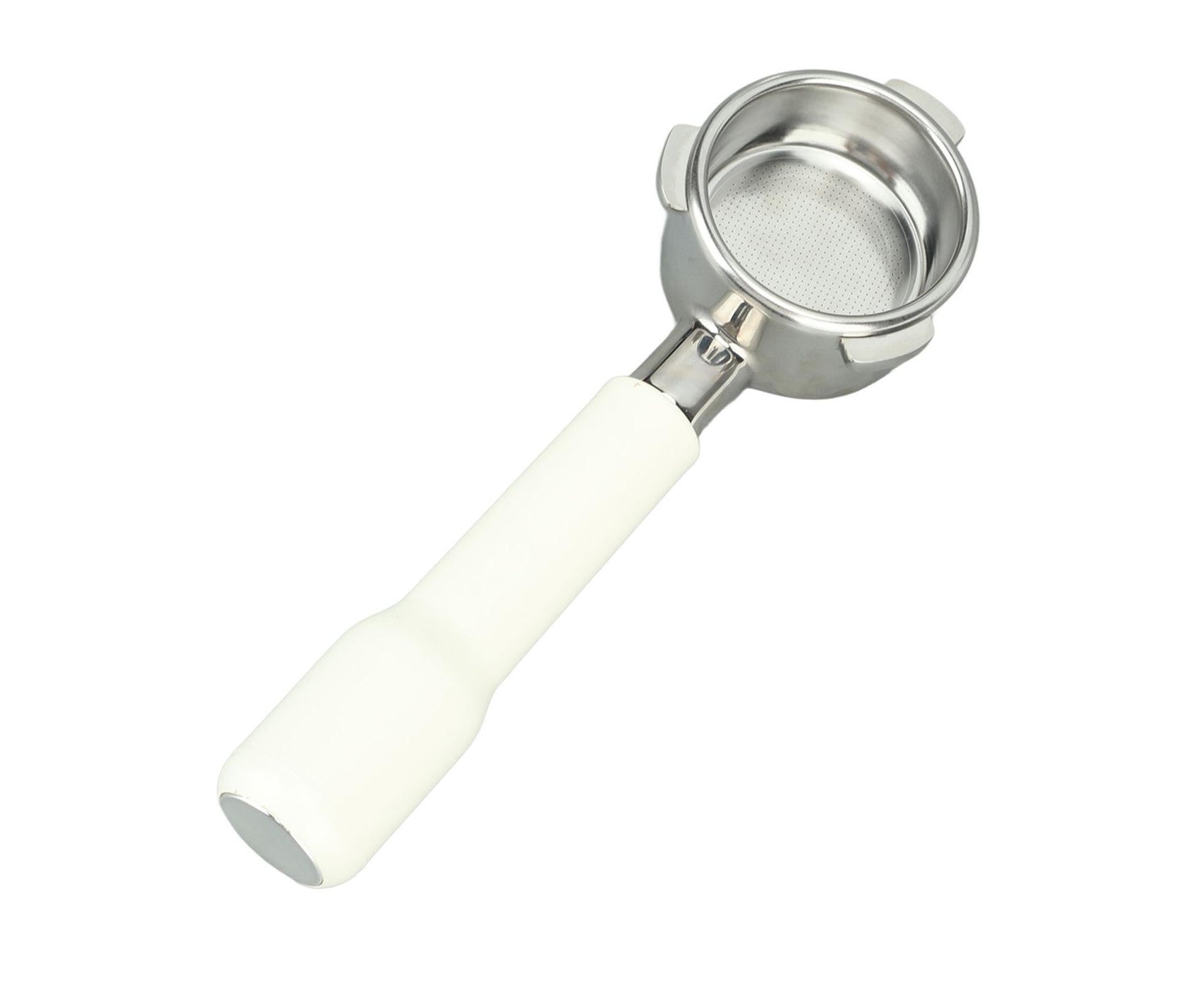 Bottomless 54mm Coffee Portafilter, Stainless Steel 3 Ears for Breville 8 Type C2, White Plastic