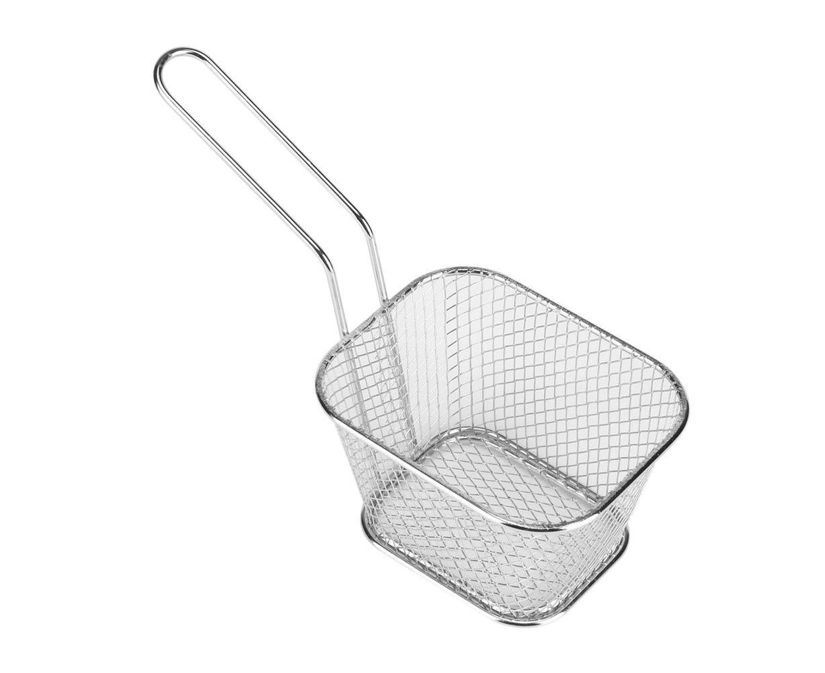 Fry Baskets, Lightweight Metal Circular Fryer Basket for Chips, Shrimp, and More