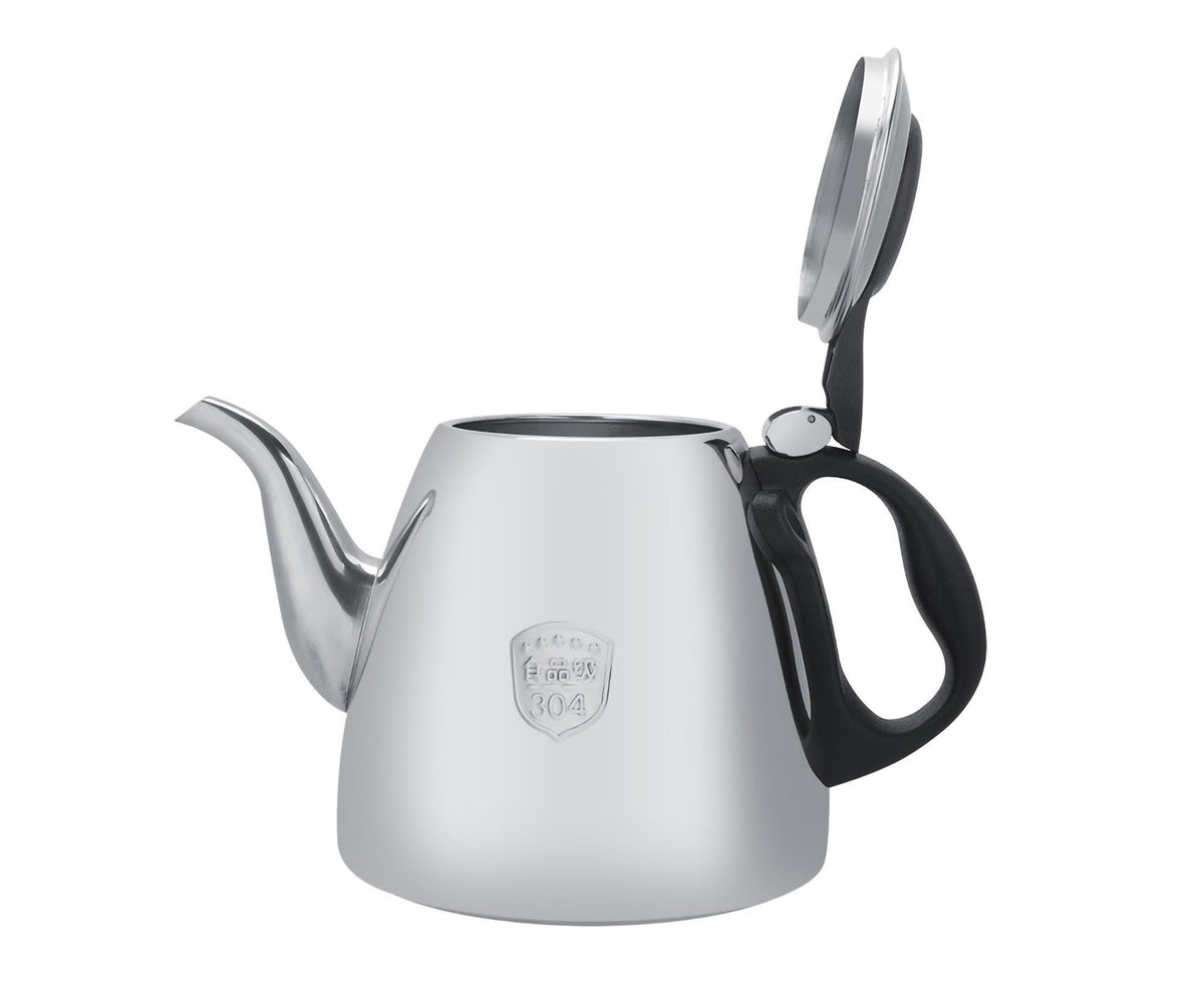 1.2L 1.5L Stainless Steel Stove Top Teapot, Tea & Coffee Pot, Heat-Resistant Handle