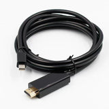 Mini DisplayPort to HDMI Cable 1.8m - 4K UHD mDP to HDMI Adapter for MacBook, Surface, Monitor, TV, Projector (Black)