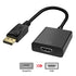 Heavy-Duty DisplayPort to HDMI Adapter - 4K DP to HDMI Converter with Durable Shell for PC, Monitor, TV, Projector (Black)