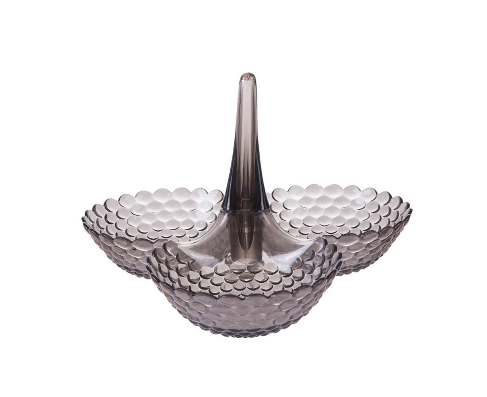 Practical Stable Dessert Plate Multi-use Exquisite Plastic Structure Cake Plate for Home-Black