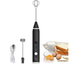 Electric milk frother,USB rechargeable milk frother 2 in 1 Hand-held battery-operated milk frother