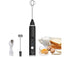 Electric milk frother,USB rechargeable milk frother 2 in 1 Hand-held battery-operated milk frother