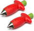 Multi-Claw Strawberry Corer Stainless Steel Plastic Fruit Berry Tomato Vegetable Top Stem Corer Kitchen Aid Corer, 2 Pack