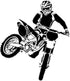 Motorbike Wall Stickers Self Adhesive Pvc Dirt Bike Wall Decal Bedroom Decor Black 58x68cm Dirt Bike Wall Sticker (black)