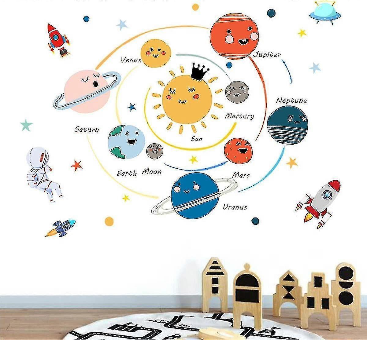 Space Planet Wall Stickers For babies Room,  And babies Room Wall Decals