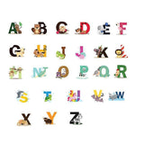 26 English letter stickers English words Cartoon animal wall stickers babies room stickers