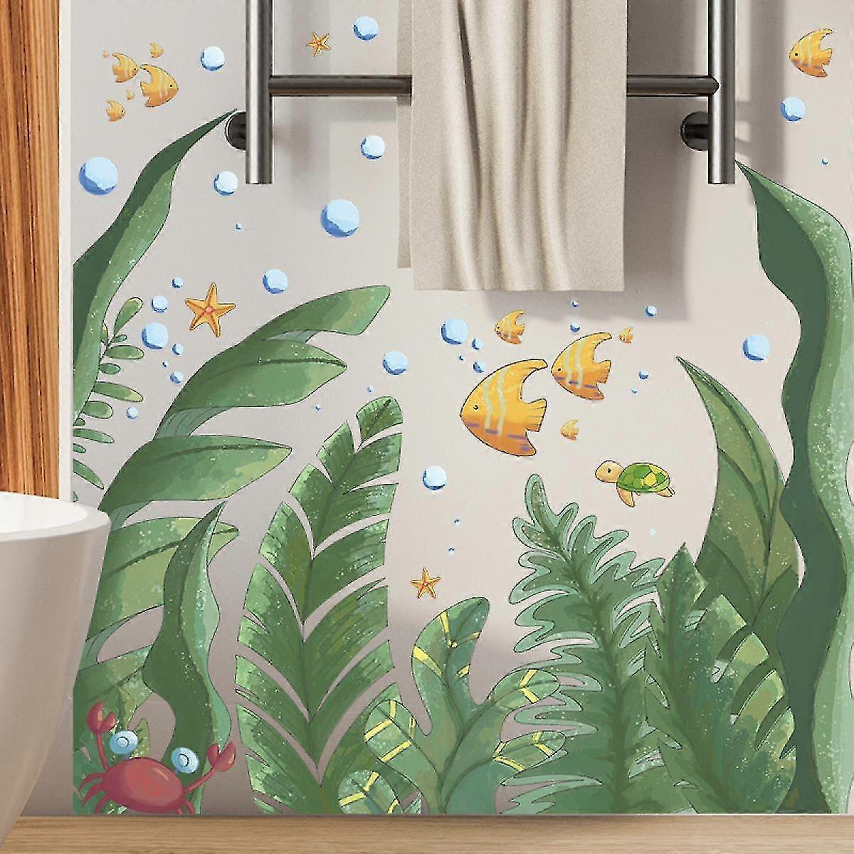 Under The Sea Seaweed Wall Decals Tropical Fish Wall Stickers babies Bedroom Bathroom Wall Decor