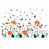 Fresh Flowers And Plants Wall Stickers Glass Window Stickers Colorful Butterfly Flowers Bedroom Living Room Decoration Stickers