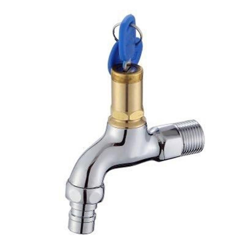 faucet anti-theft outdoor faucet, anti-theft brass faucet, lockable outdoor faucet, washing machine for garden, bathroom or rental house