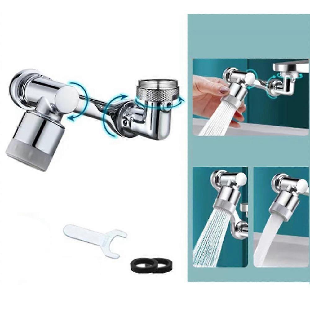 1080 Swivel Extension Faucet Multifunctional Faucet Jet Regulator Swivel Faucet Extension with Aerator 2 Modes Faucet Adapter with Universal Brass Aer