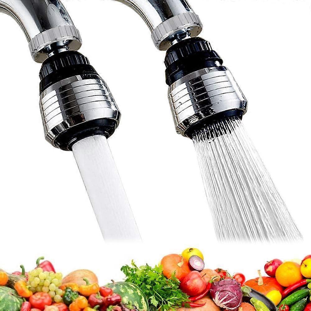 2 Pieces Kitchen Faucet Nozzle Faucet Aerator 360 Swivel Kitchen Faucet Head 2 Modes Kitchen Faucet Aerator with Nozzle Adapters for Kitchen, Bathroom