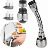 2 Piece Swivel Faucet, 360 Degree Swivel Kitchen Faucet, 2 Mode Adjustable Shower Head, Filter Sprayer, Kitchen Aerator, Kitchen Faucet, Faucet Extend