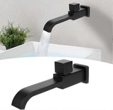 G1/2 Modern Brass Wall Mounted Faucets Bathroom Wall Mounted Faucet Single Hole Cold Water Faucet for Kitchen Bath Wash Basin Sink Matte Black