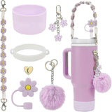 stanley Cup Accessory Set - Water Bottle Handle Strap, Siliocne Stanley Cup Boot, Stanley Charms Stanley Cup 40 Oz Tumbler