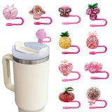 10 Pcs Stanley Straw Covers Silicone Straw Topper 0.4in Dust Proof Straw Cover Cap for Stanley Cup Accessories