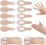 10pcs Castor Oil Finger Wraps & 2pcs Castor Oil Pack for Hands, Soft Cotton
