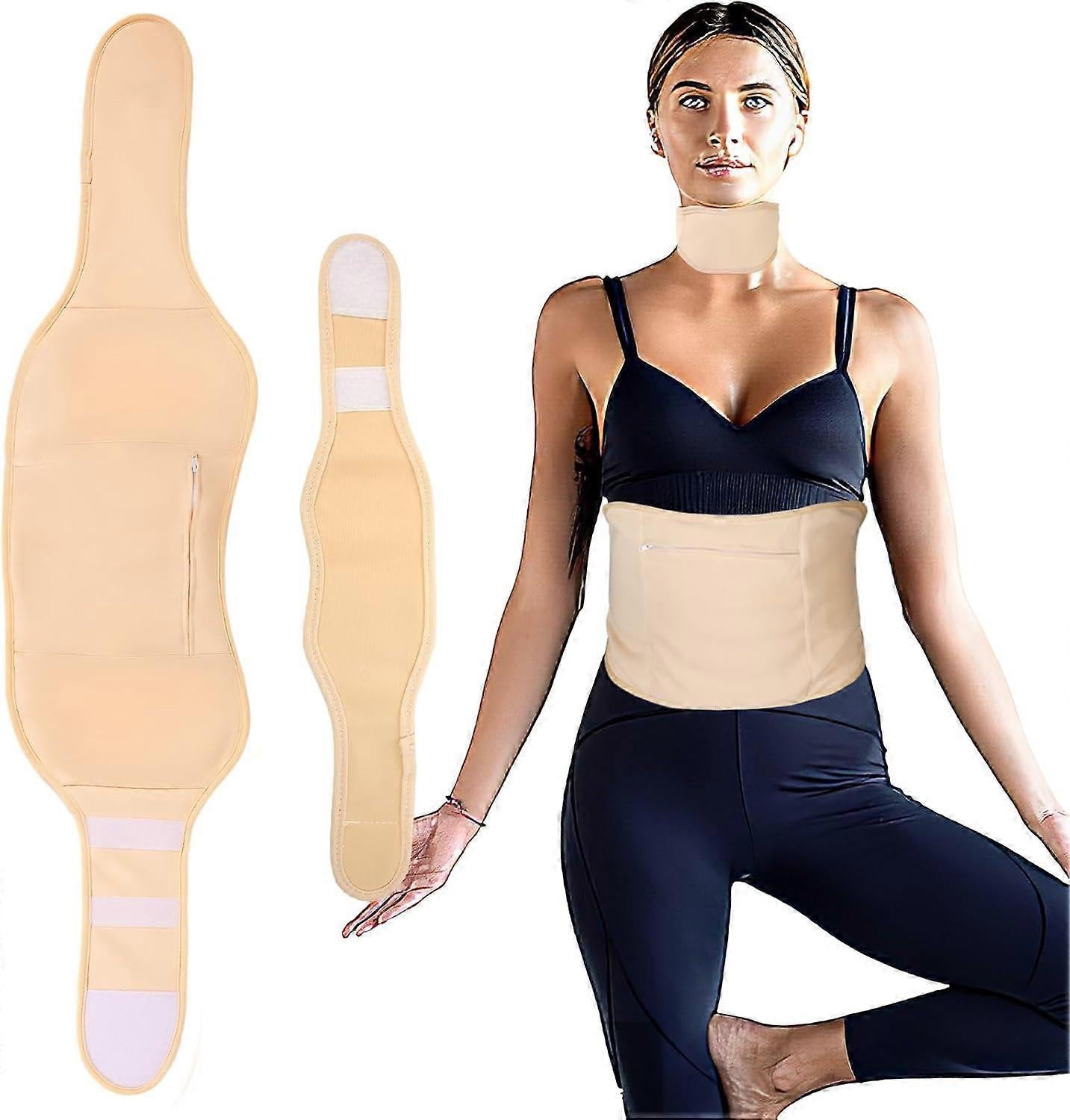 2pcs Castor Oil Pack Kit, Adjustable Reusable Castor Oil Belt & Castor Oil Neck