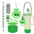 6pcs Cute Accessories Set for 20/30/40oz Tumbler Stanley Cup, Water Bottle Handle Strap, Siliocne Straw Cover and Plush Charms for Girls