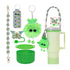 6pcs Cute Accessories Set for 20/30/40oz Tumbler Stanley Cup, Water Bottle Handle Strap, Siliocne Straw Cover and Plush Charms for Girls