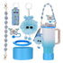 6pcs Cute Accessories Set for 20/30/40oz Tumbler Stanley Cup, Water Bottle Handle Strap, Siliocne Straw Cover and Plush Charms for Girls