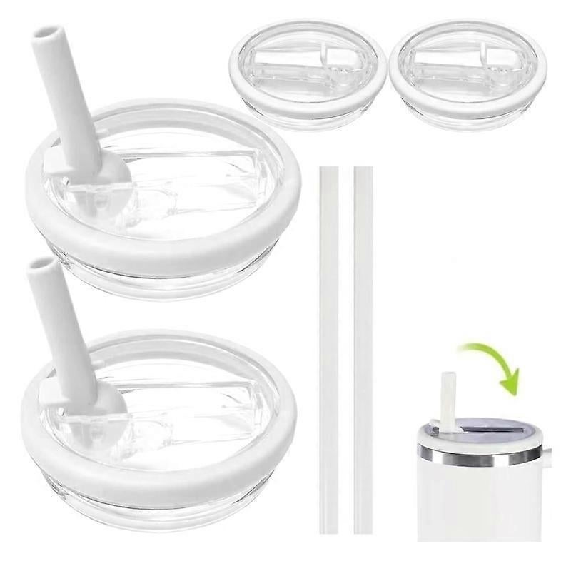 For Stanley 40oz Cup Straw Lid 4pcs /Set White