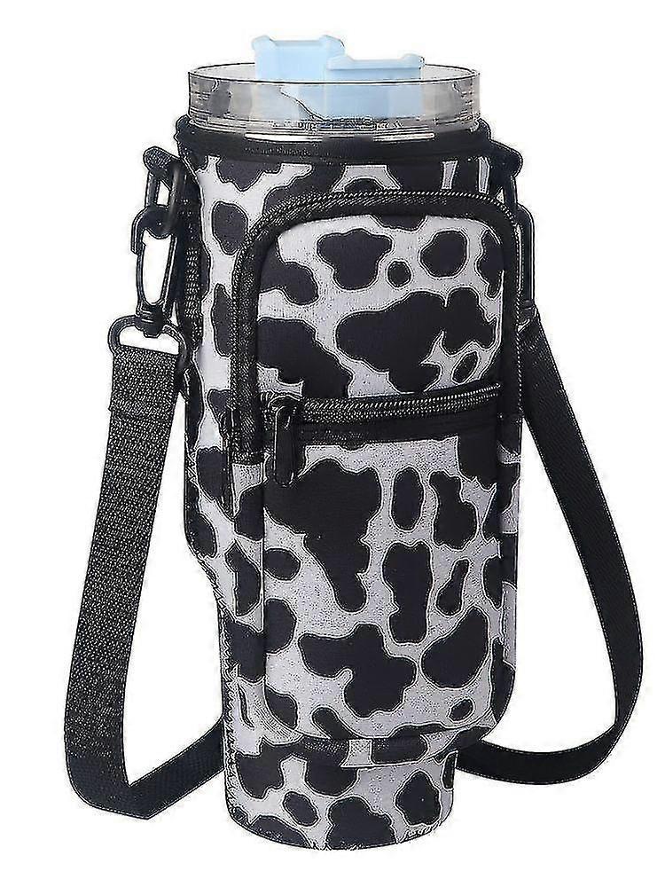 Water Bottle Carrier Bag For Stanley 40oz Tumbler, Water Bottle Holder With Strap Pouch & Phone Pocket For Stanley Cup Accessories