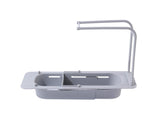 Sink Drain Strainer Telescoping Quick Drainage PP Anti-Deformed Sink Strainer Basket for Home-Grey