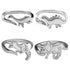 Dinosaur Rings, 4pcs Cute Dinosaur Adjustable Rings, Dinosaur Ornament, Animal Jewelry, Jurassic Era Dinosaur