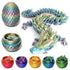 Easter Dragon Egg 3D Printed Dragon Egg Articulated Dragon Crystal Dragon