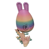 A Easter Bunny Ear Eggs with Dragon, 3D Printed Dragon Egg,Crystal Dragon ,Full Articulated Dragon in Egg
