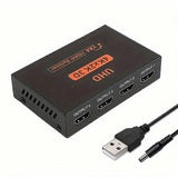 1 In 4 Out 4K HDMI Splitter with AC Adapter