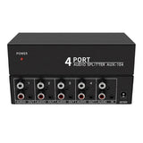 1 In 4 Out RCA Stereo Audio Splitter for PC/DVD
