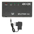 1 In 2 Out 4K HDMI Splitter with AC Adapter