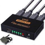 1 In 4 Out 4K HDMI Splitter for Monitor/TV/Computer Display