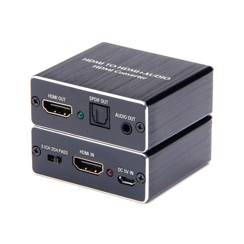 4K HDMI Audio Extractor Converter to HDMI + Optical SPDIF + 3.5mm