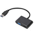 USB-C to HDMI/VGA Dual Monitor Adapter Plug & Play