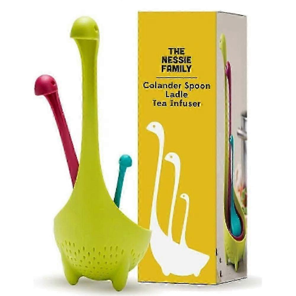 3pcs Kitchen Soup Ladle Set - Includes Tea Infuser & Colander
