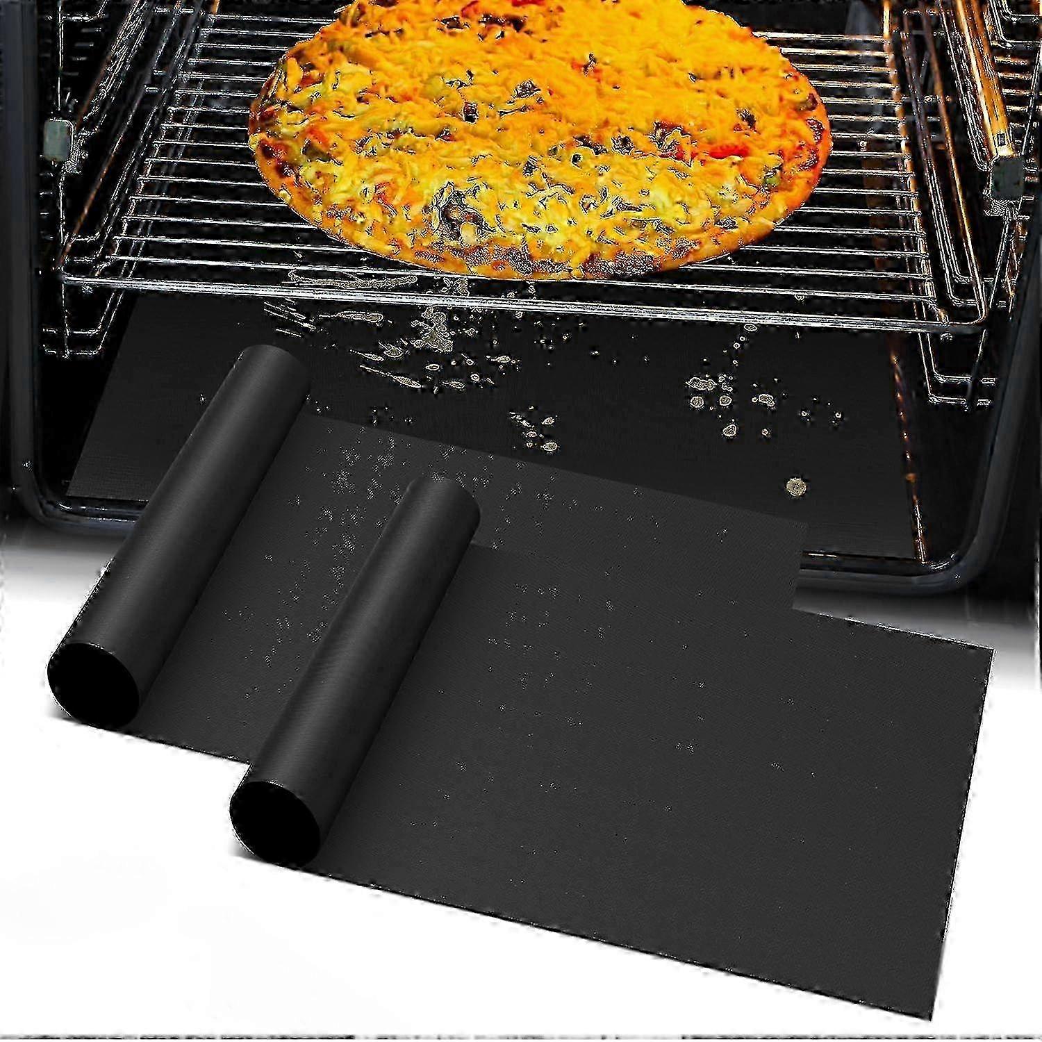 2-Pack Heavy-Duty Oven Mat - Reusable Teflon Stovetop & Grill Protector