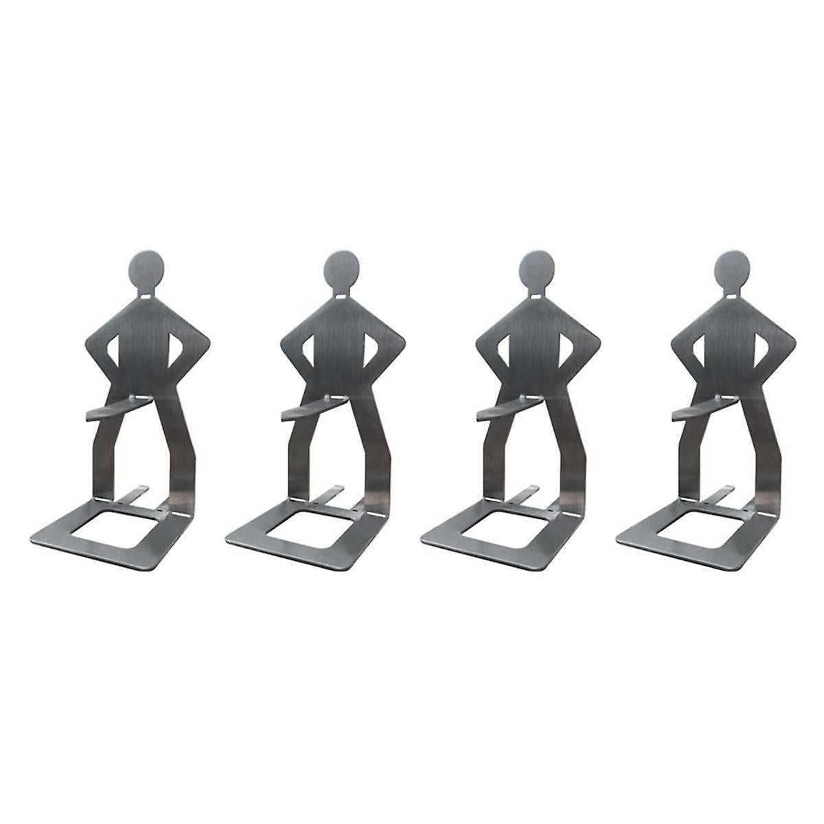 4PCS Funny BBQ Sausage Stand Holder - Portable Stainless Steel Roaster Rack