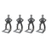 4PCS Funny BBQ Sausage Stand Holder - Portable Stainless Steel Roaster Rack