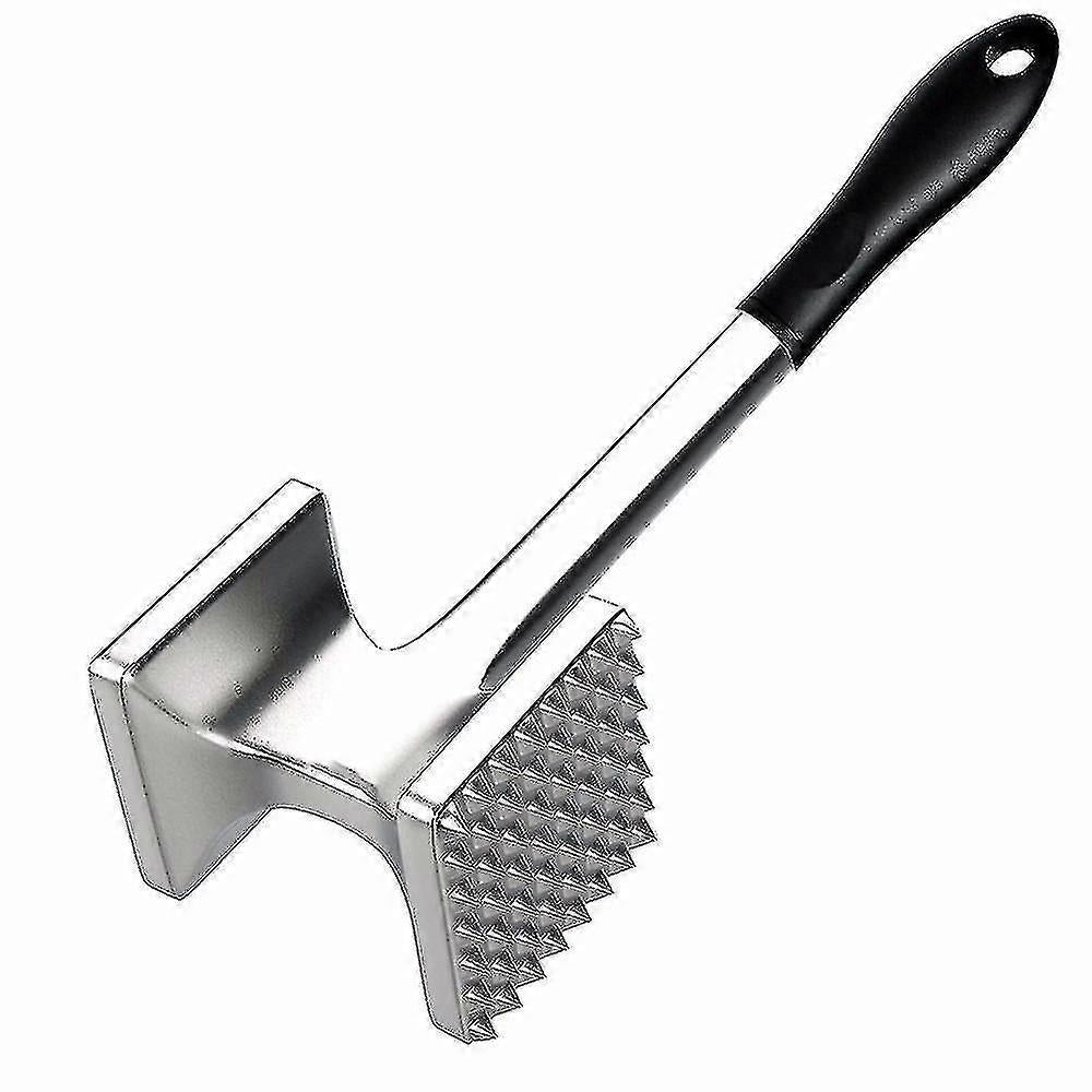 Large Meat Tenderizer - Stainless Steel Mallet for Beef & Chicken