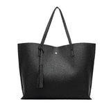 Women's Leather Tote Bag Large Capacity Ladies Handbag Casual Tote